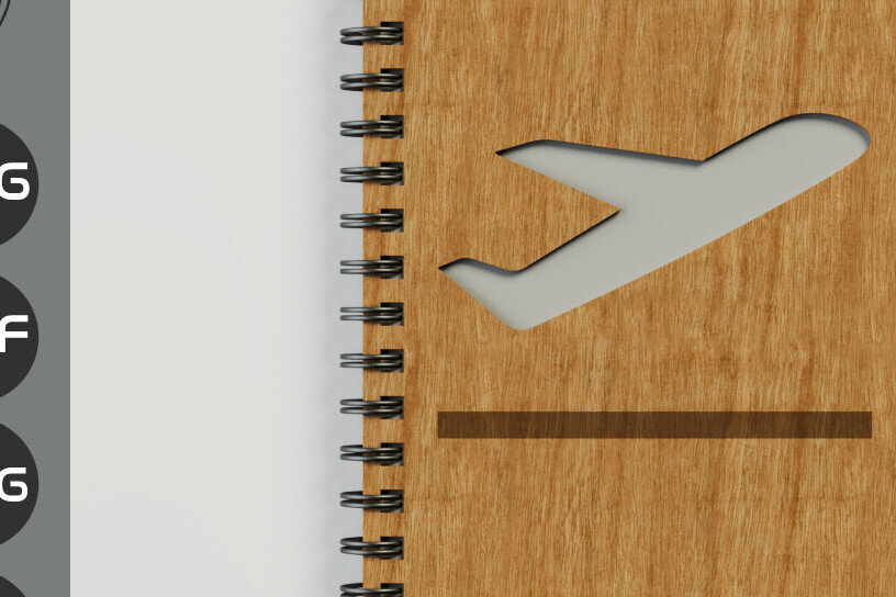 Intra απο ξύλο plywood 3mm-4mm πάχος Λέιζερ κάλυψης σημειωματάριων απογείωσης αεροπλάνου Δίασταση 30x20 cm INTRAFABR-96822473