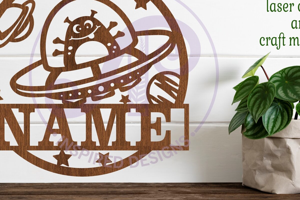 Σετ των 3 Intra απο ξύλο plywood 3mm-4mm πάχος Πρότυπο Sin Name Alien Δίασταση 6x6 cm INTRAFABR-99593819