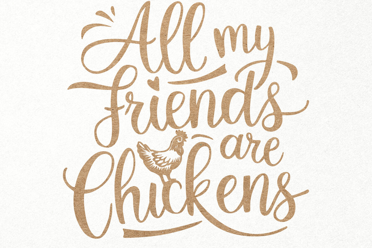 Σετ των 3 Intra απο ξύλο plywood 3mm-4mm πάχος All My Friends Are Chickens Δίασταση 7x7 cm INTRAFABR-100385820