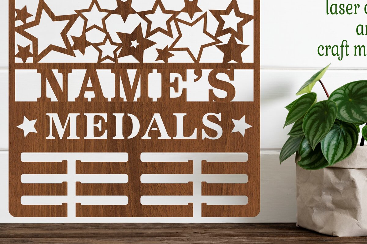 Intra απο ξύλο plywood 3mm-4mm πάχος Κάτοχος μεταλλίου All Stars Δίασταση 34x34 cm INTRAFABR-66503921