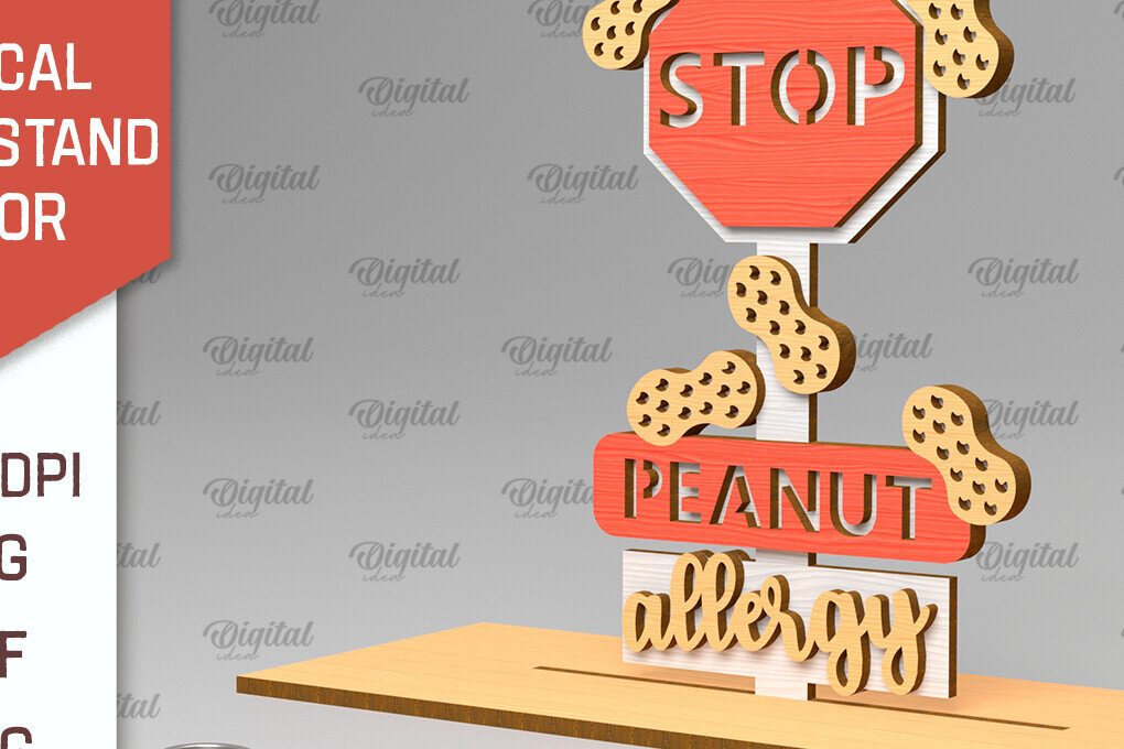 Intra απο ξύλο plywood 3mm-4mm πάχος Αλλεργική Ιατρική Προειδοποίηση Βάση Απο Δίασταση 30x20 cm INTRAFABR-101382891