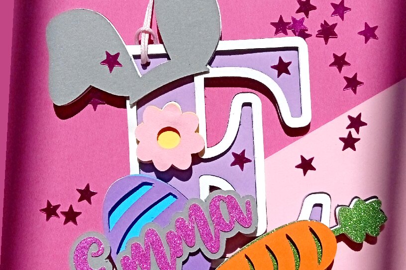 Σετ των 2 Intra απο ξύλο plywood 3mm-4mm πάχος Alphabet 3D Πάσχα Δίασταση 15x15 cm INTRAFABR-90524447