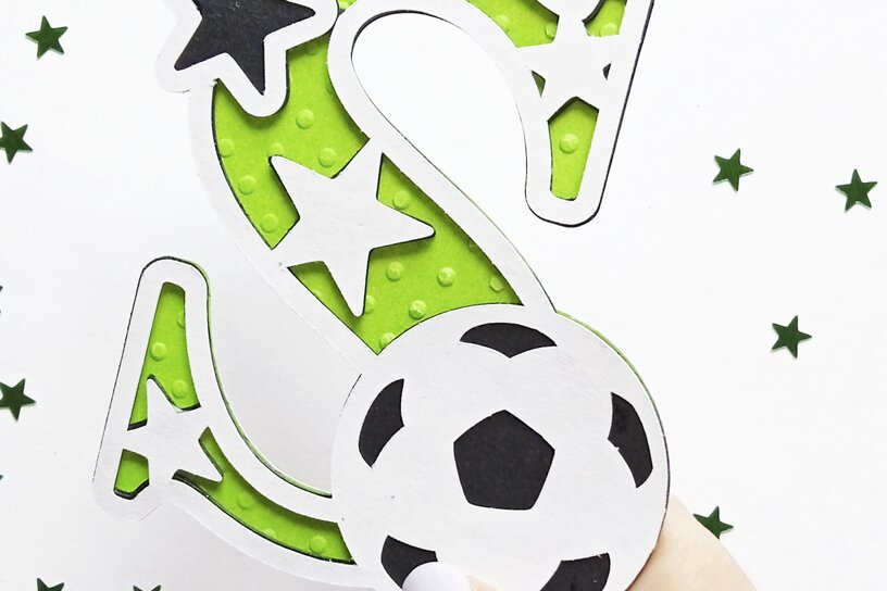 Intra απο ξύλο plywood 3mm-4mm πάχος Alphabet 3D Soccer Δίασταση 30x20 cm INTRAFABR-75999641