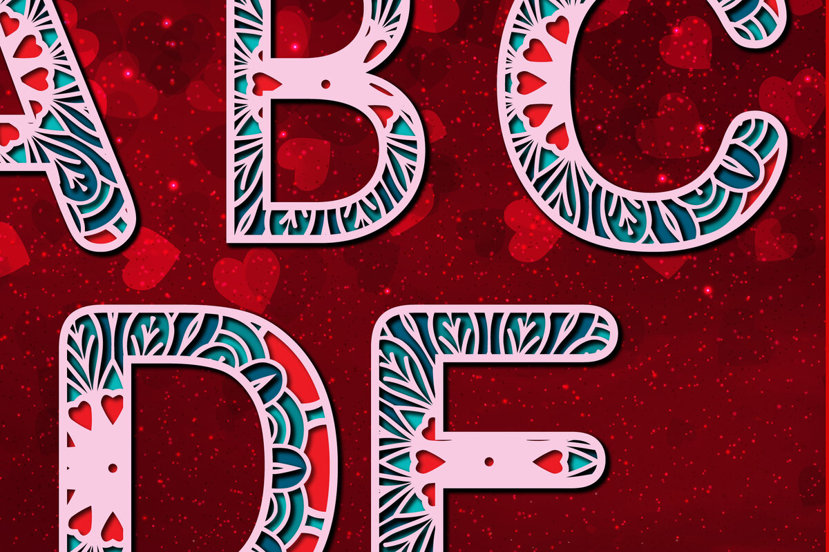 Σετ των 2 Intra απο ξύλο plywood 3mm-4mm πάχος Γράμμα Αλφάβητος από α έως Ε Βαλεντίνος 3d Δίασταση 15x15 cm INTRAFABR-23655254