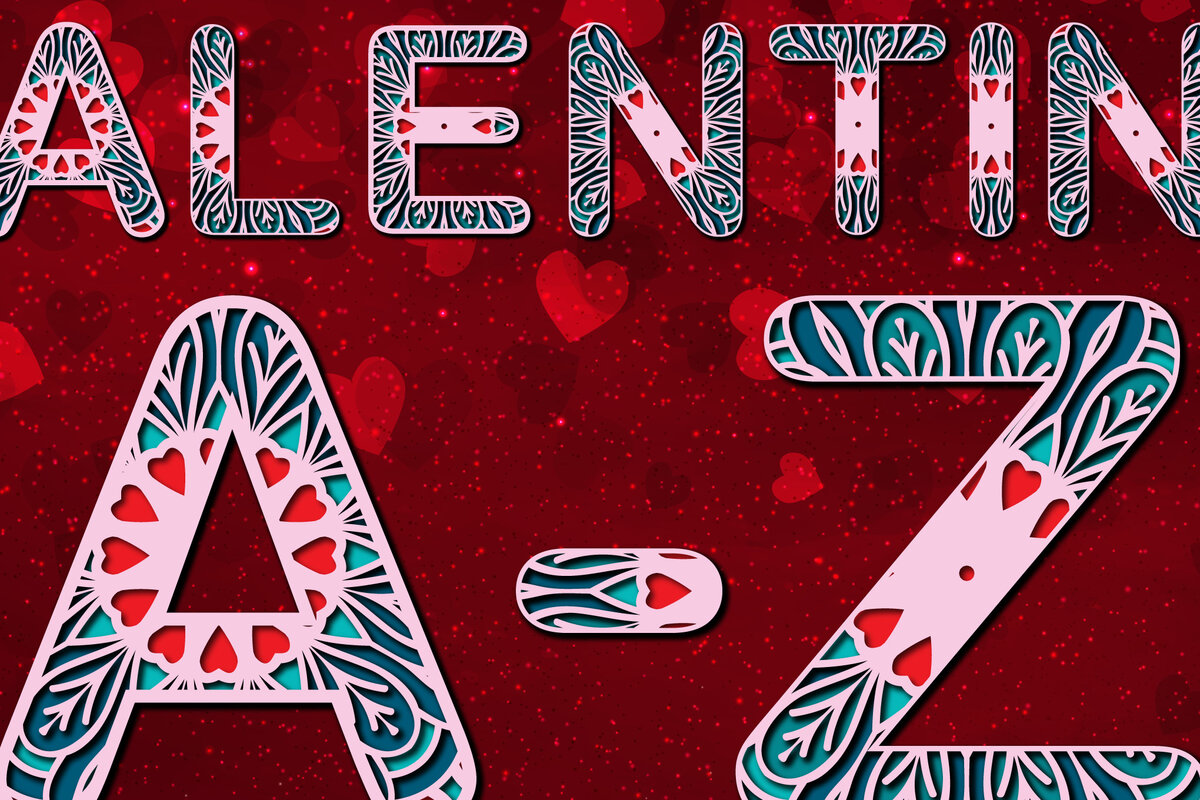 Σετ των 2 Intra απο ξύλο plywood 3mm-4mm πάχος Αγίου Βαλεντίνου με γράμματα αλφάβητου α έως ω Δίασταση 15x15 cm INTRAFABR-23677455