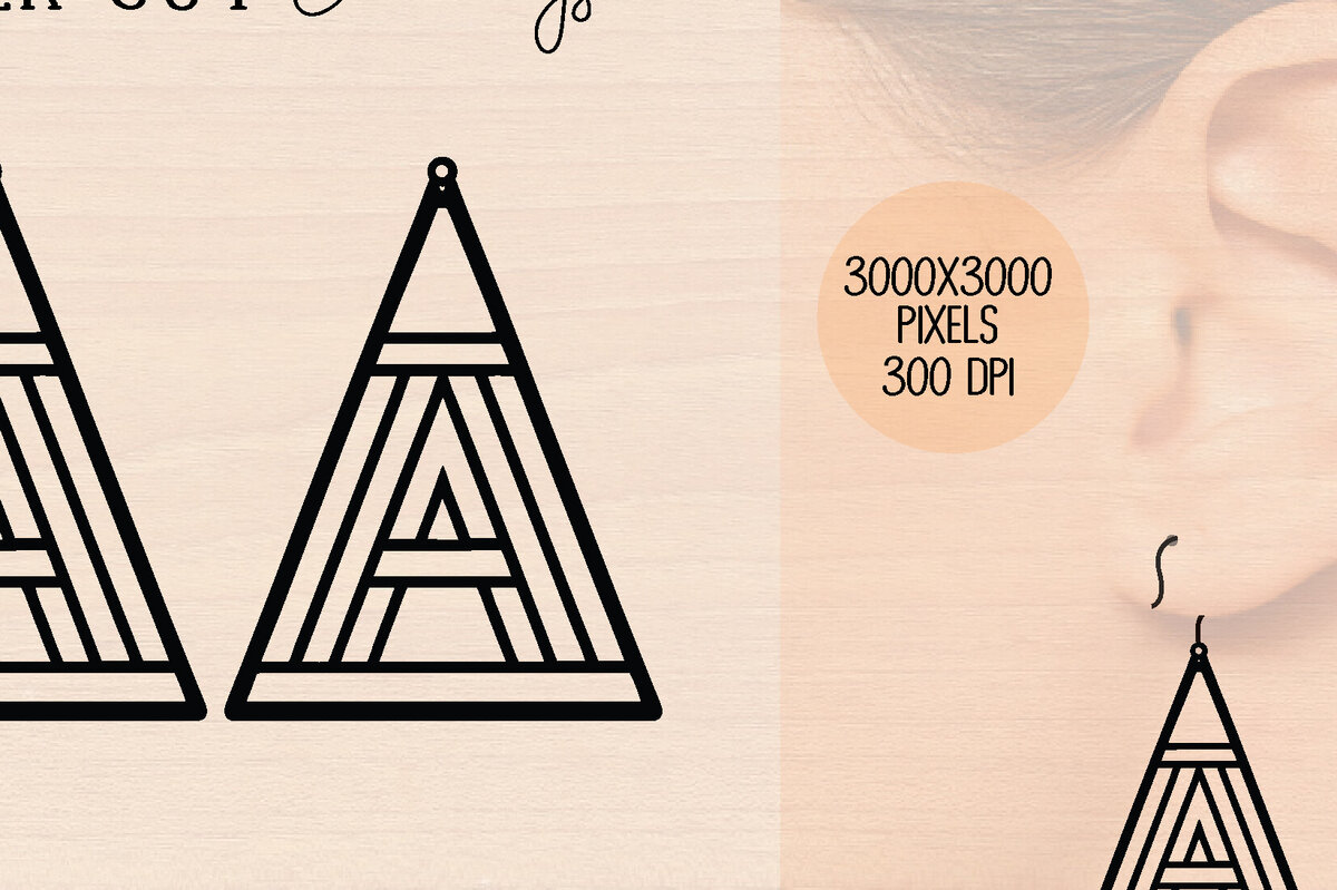 Intra απο ξύλο plywood 3mm-4mm πάχος Alphabet a Wood Earring Cut  Δίασταση 3000x3000 cm INTRAFABR-121776532