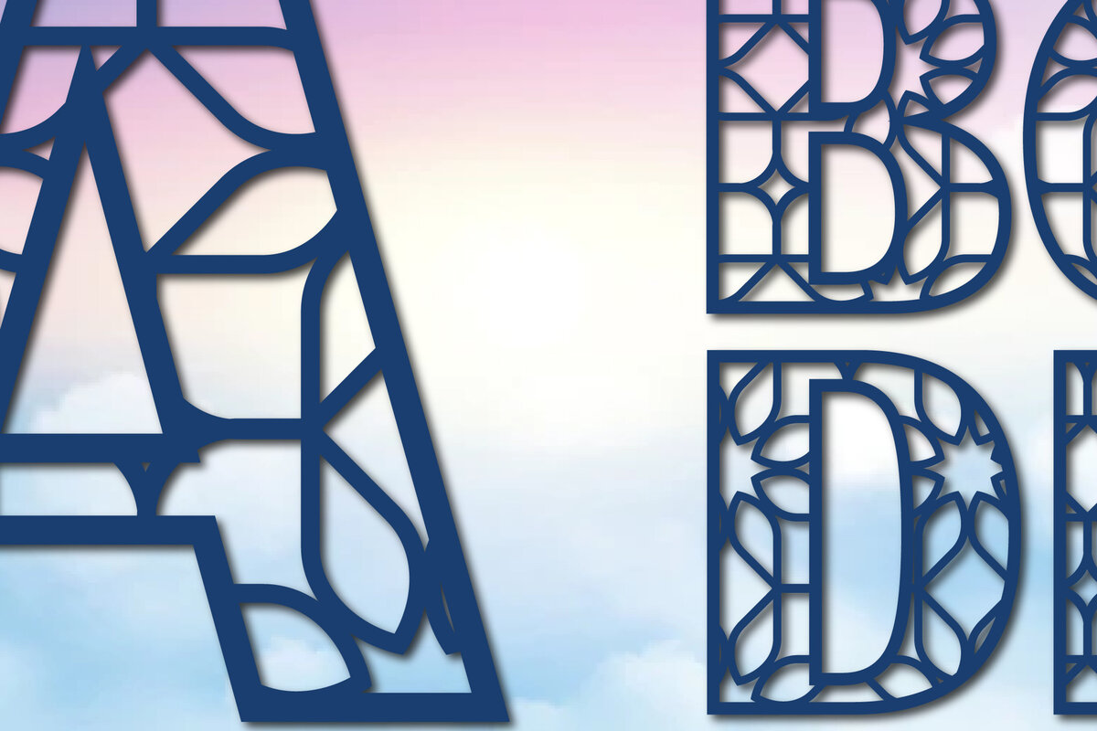 Σετ των 2 Intra απο ξύλο plywood 3mm-4mm πάχος Cut Alphabet a-z με λέιζερ/χαρτί Δίασταση 15x15 cm INTRAFABR-29717001