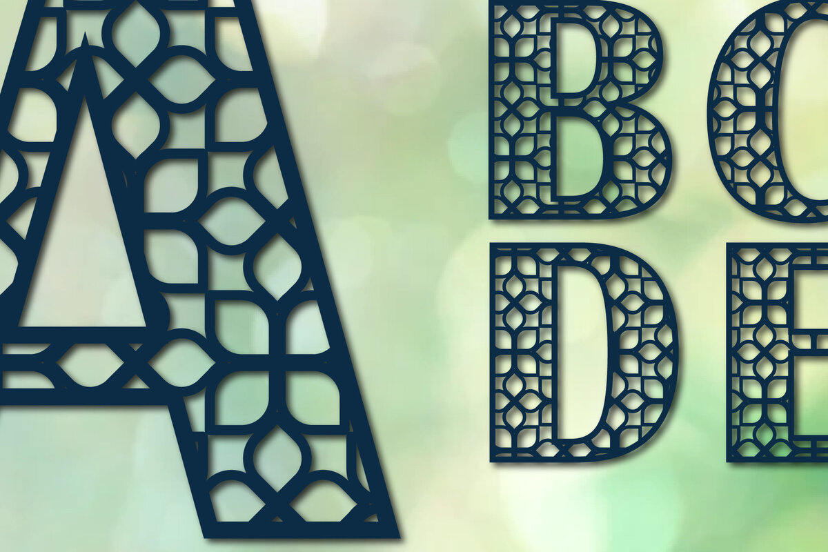 Σετ των 2 Intra απο ξύλο plywood 3mm-4mm πάχος Cut Alphabet a-z με λέιζερ/χαρτί Δίασταση 15x15 cm INTRAFABR-29717606