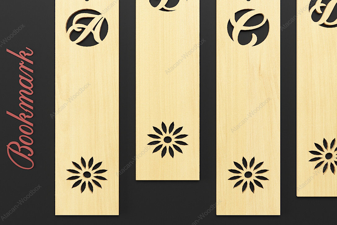 Σετ των 2 Intra απο ξύλο plywood 3mm-4mm πάχος / βιβλίο προτύπων σελιδοδεικτών αλφαβήτου Δίασταση 30x20 cm INTRAFABR-69532749