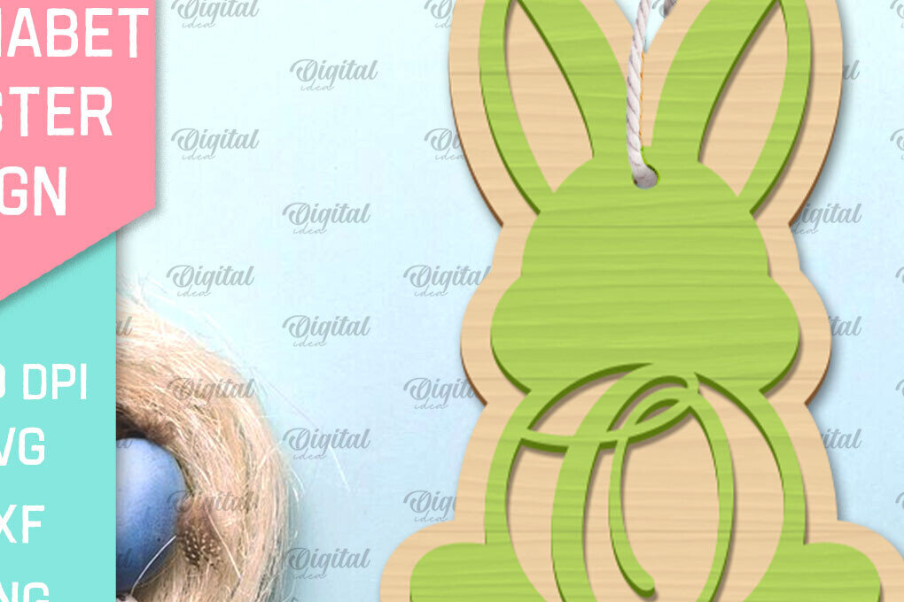 Σετ των 2 Intra απο ξύλο plywood 3mm-4mm πάχος αλφάβητο Πασχαλινό σημάδι. Γράμμα Ο Δίασταση 15x15 cm INTRAFABR-91120467