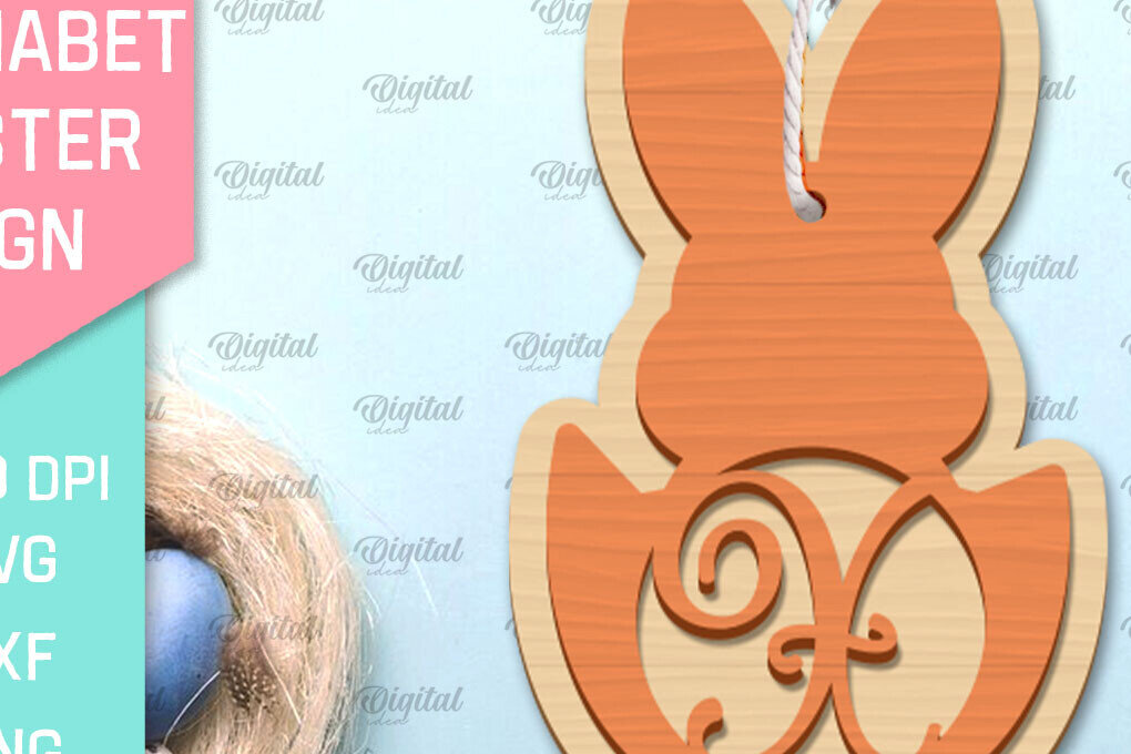 Σετ των 2 Intra απο ξύλο plywood 3mm-4mm πάχος αλφάβητο Πασχαλινό σημάδι. Γράμμα Χ Δίασταση 15x15 cm INTRAFABR-91120785