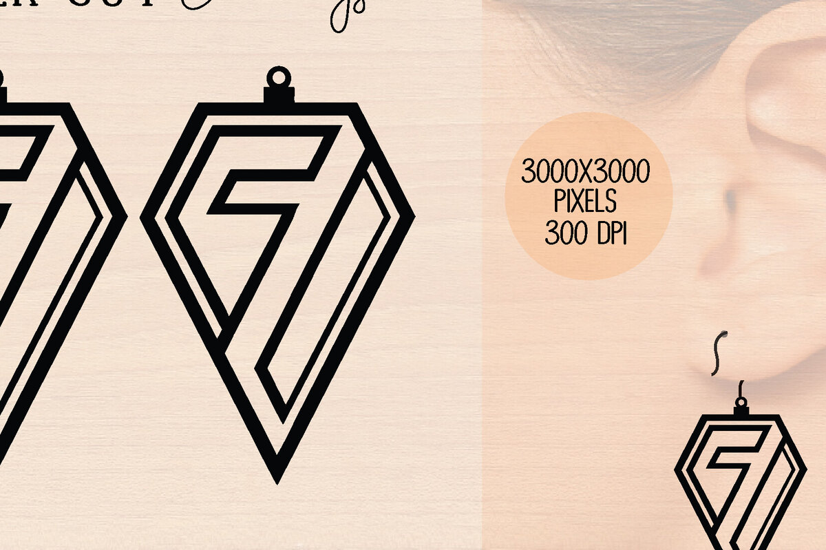 Intra απο ξύλο plywood 3mm-4mm πάχος Alphabet F Ξύλινο σκουλαρίκι με λέιζερ Δίασταση 3000x3000 cm INTRAFABR-121764848