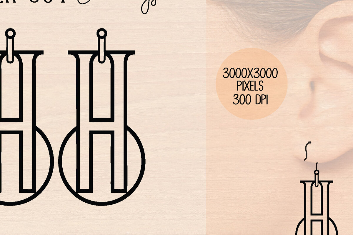 Intra απο ξύλο plywood 3mm-4mm πάχος Ξύλινο σκουλαρίκι Alphabet H Δίασταση 3000x3000 cm INTRAFABR-121777297