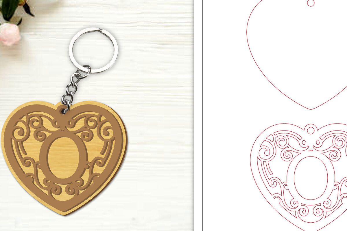 Σετ των 3 Intra απο ξύλο plywood 3mm-4mm πάχος Alphabet Keychain  Letter O Δίασταση 6x6 cm INTRAFABR-99755407