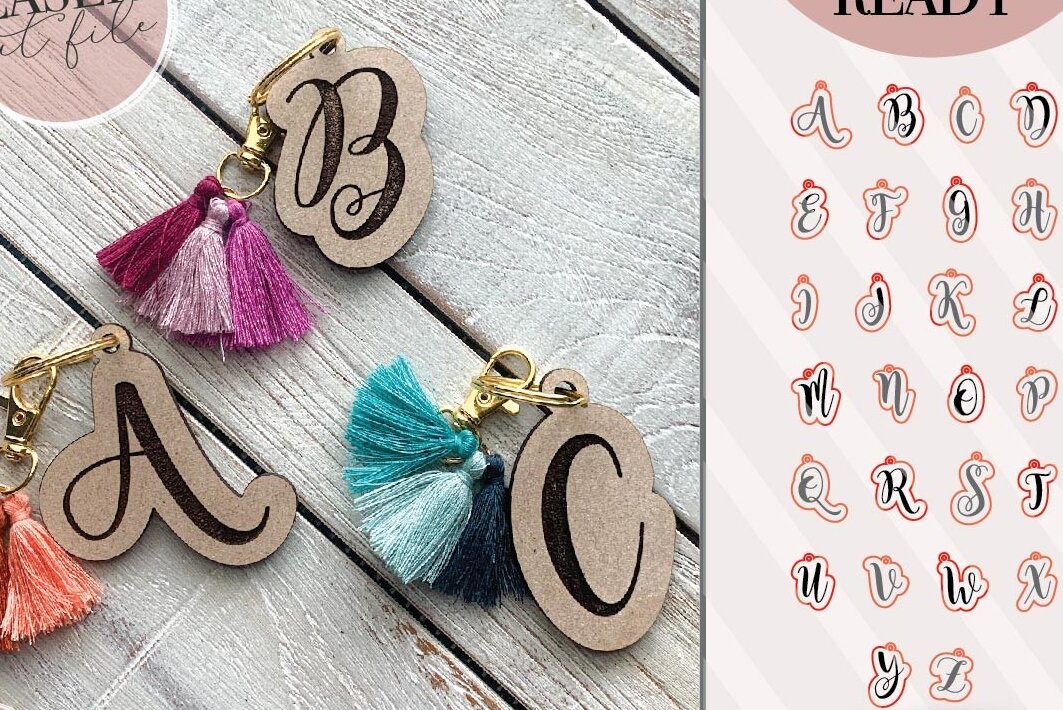 Σετ των 3 Intra απο ξύλο plywood 3mm-4mm πάχος Alphabet Keychain Δίασταση 6x6 cm INTRAFABR-74341471