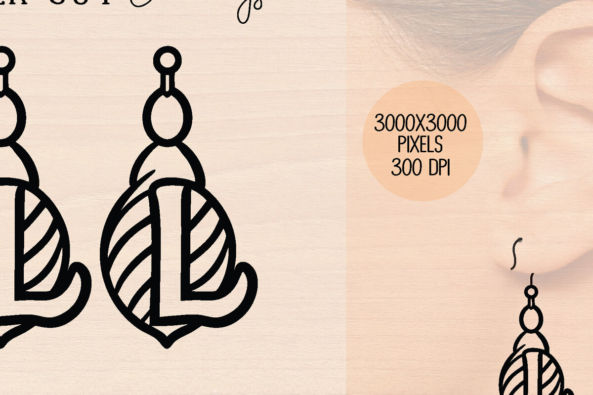 Intra απο ξύλο plywood 3mm-4mm πάχος Ξύλινο σκουλαρίκι Alphabet L Cut  Δίασταση 3000x3000 cm INTRAFABR-121776860