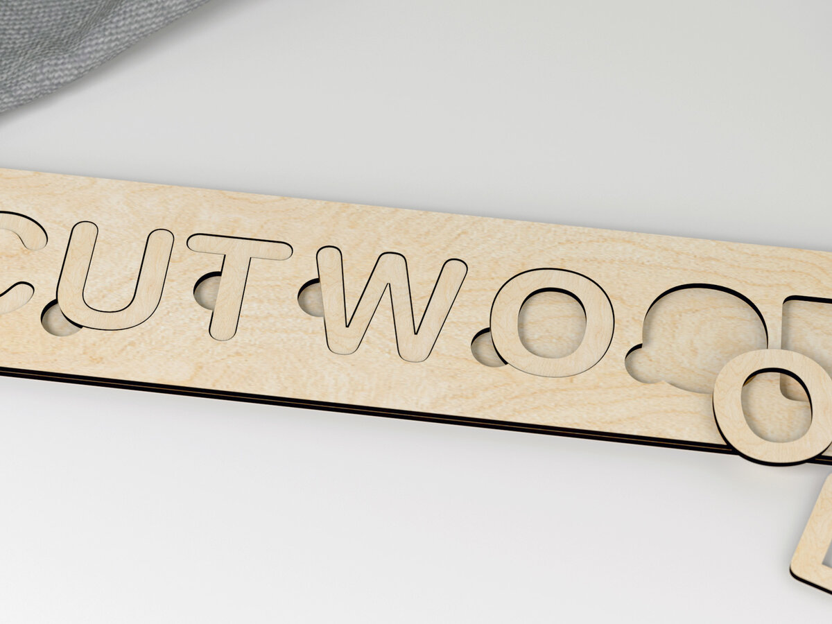 Intra απο ξύλο plywood 3mm-4mm πάχος Alphabet Puzzle - λέιζερ προσαρμοσμένου ονόματος Δίασταση 40x40 cm INTRAFABR-27616525