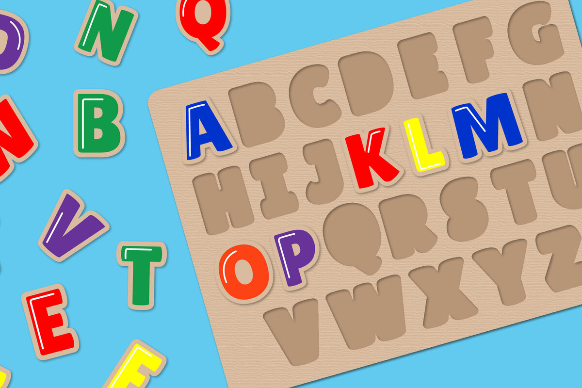 Intra απο ξύλο plywood 3mm-4mm πάχος Alphabet Puzzle  - Παιδικό παζλ Δίασταση 30x20 cm INTRAFABR-120185720