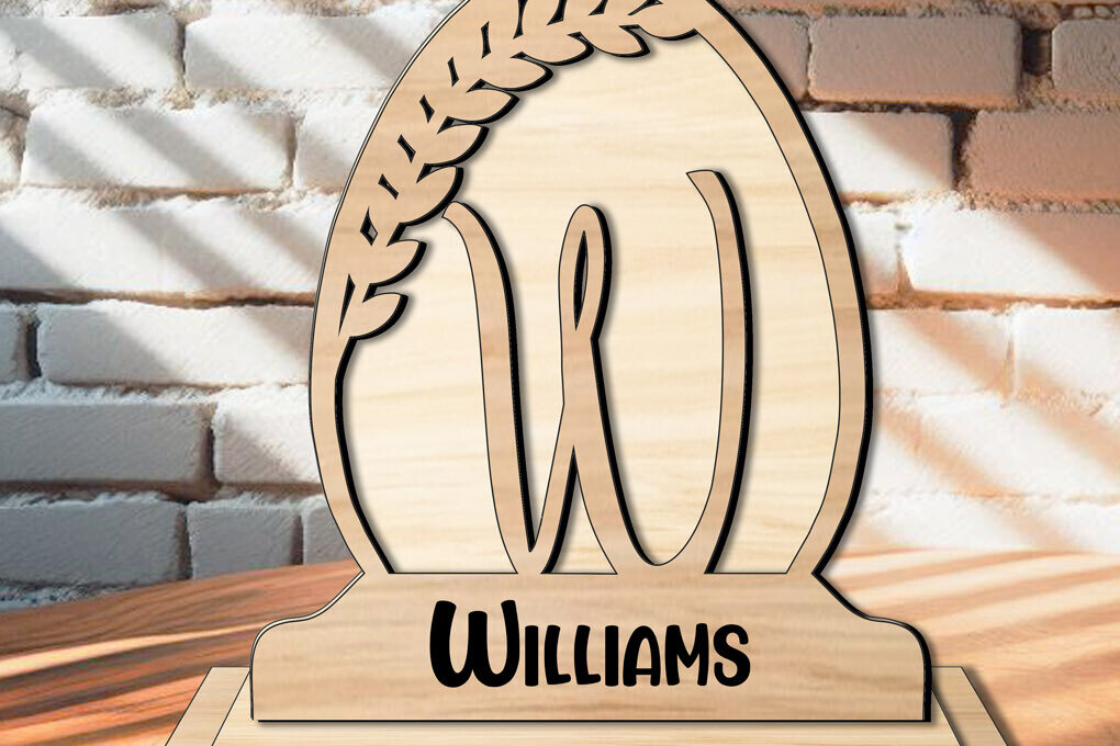 Σετ των 2 Intra απο ξύλο plywood 3mm-4mm πάχος Αλφάβητο Γράμμα W Πασχαλινό Οικογενειακό Δώρο Δίασταση 15x15 cm INTRAFABR-119369478