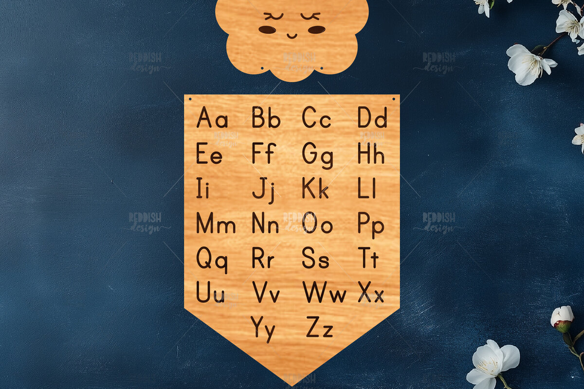 Intra απο ξύλο plywood 3mm-4mm πάχος Ξύλινη αλφαβητάρι Δίασταση 15x15 cm INTRAFABR-120626927