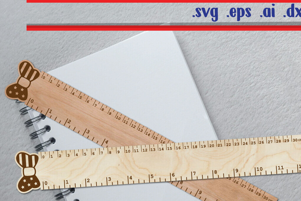 Intra απο ξύλο plywood 3mm-4mm πάχος America Ruler - USA Ruler Δίασταση 30x30 cm INTRAFABR-119472438