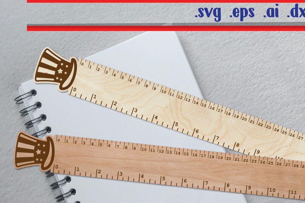 Intra απο ξύλο plywood 3mm-4mm πάχος America Ruler - USA Ruler Δίασταση 30x30 cm INTRAFABR-117536920