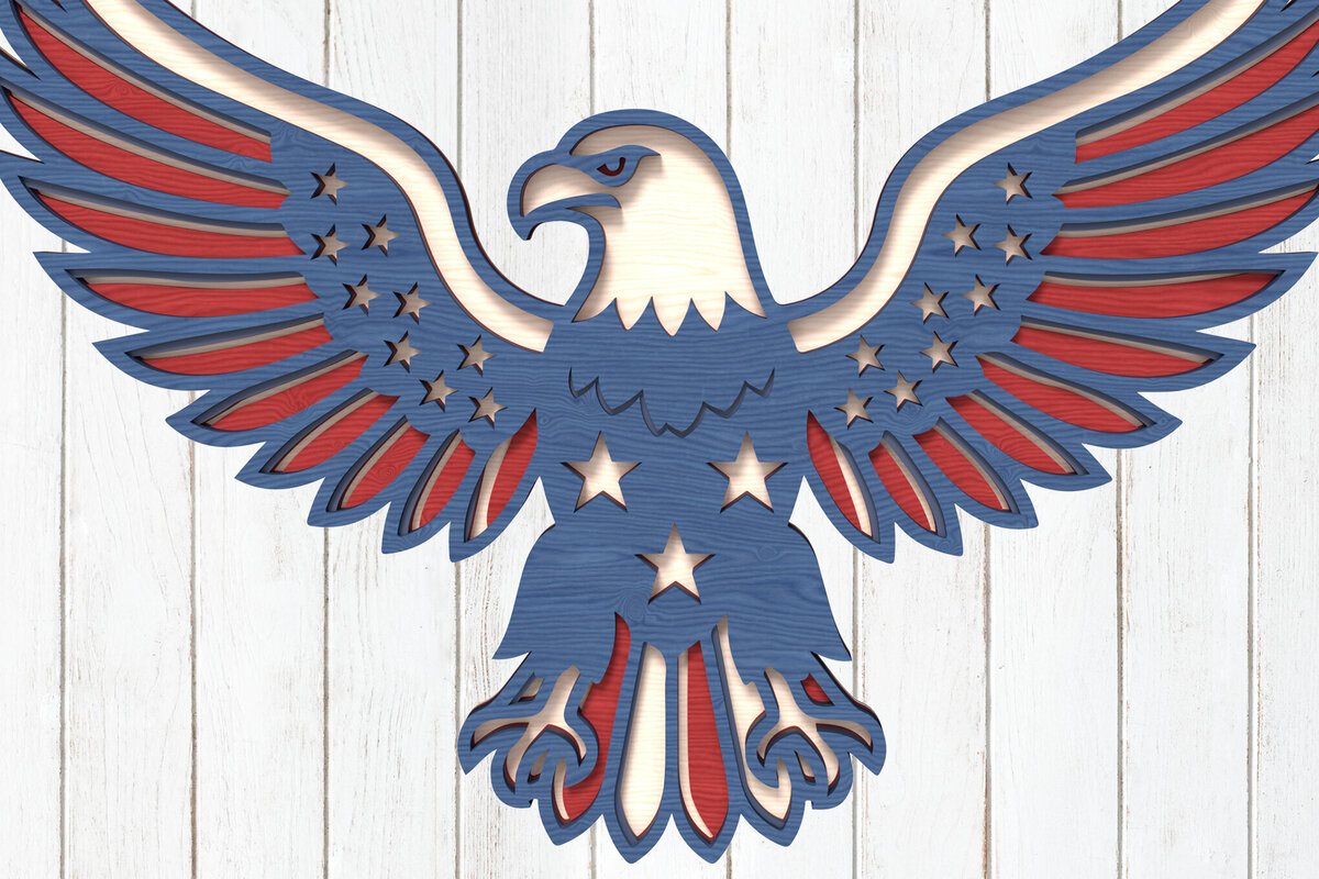 Σετ των 3 Intra απο ξύλο plywood 3mm-4mm πάχος American Eagle Layered Δίασταση 8x8 cm INTRAFABR-122116215