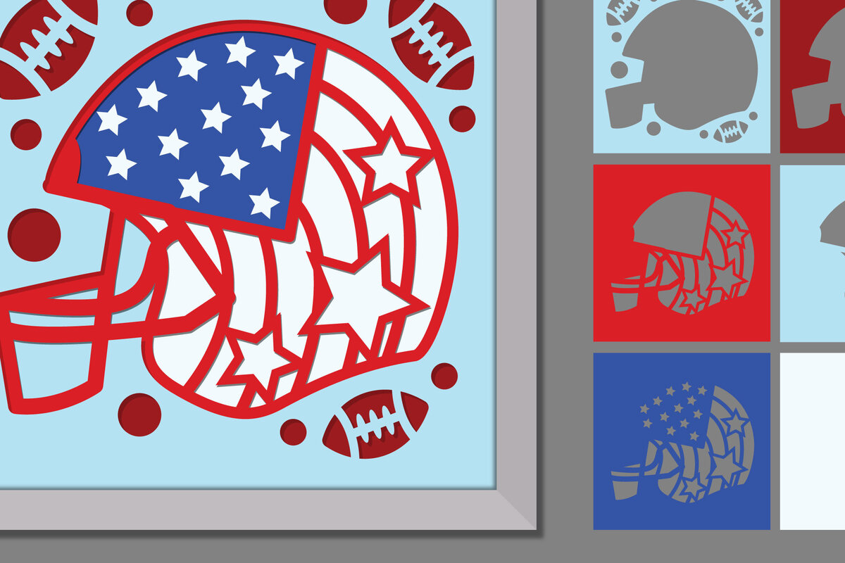 Intra απο ξύλο plywood 3mm-4mm πάχος Αμερικάνικο ποδόσφαιρο τρισδιάστατη κοπή χαρτιού Δίασταση 15x15 cm INTRAFABR-70033505