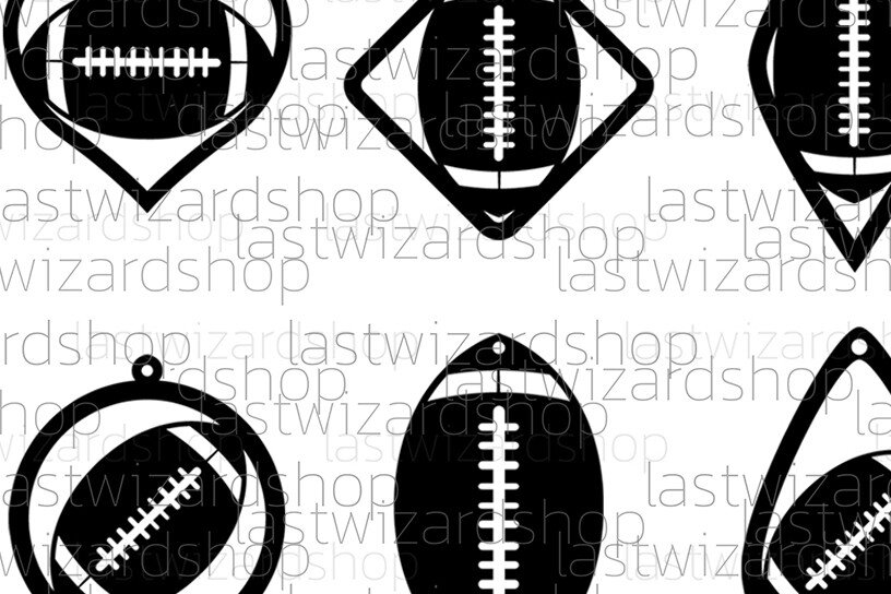 Σετ των 3 Intra απο ξύλο plywood 3mm-4mm πάχος Σκουλαρίκια American Football , Sports Δίασταση 3x3 cm INTRAFABR-25029605