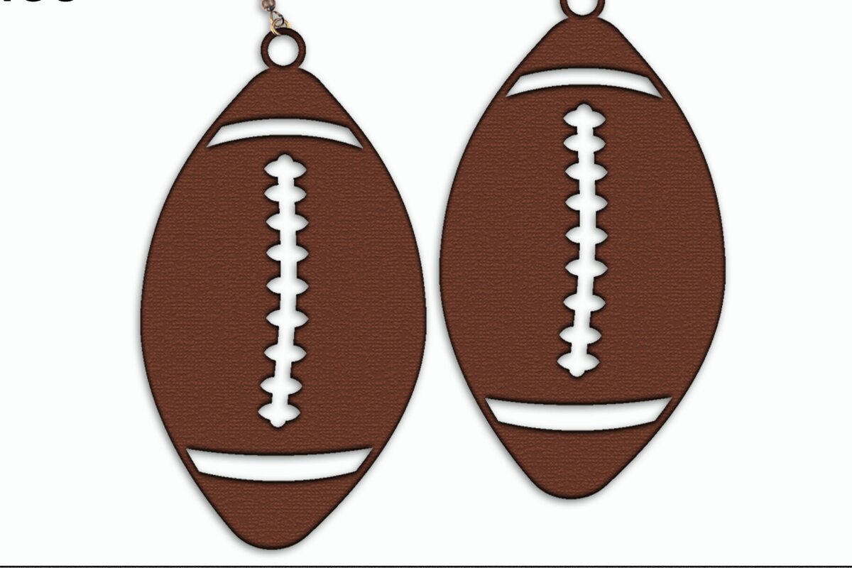 Σετ των 3 Intra απο ξύλο plywood 3mm-4mm πάχος Σκουλαρίκια αμερικανικού ποδοσφαίρου Δίασταση 3x3 cm INTRAFABR-31977677