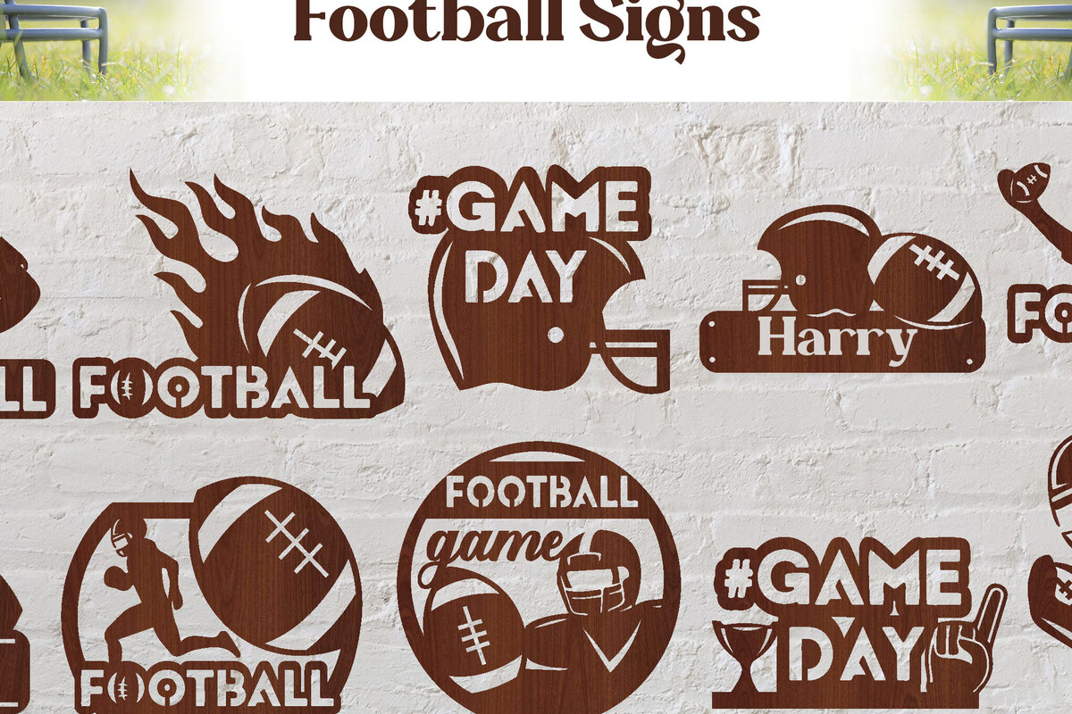 Σετ των 2 Intra απο ξύλο plywood 3mm-4mm πάχος Αμερικάνικο ποδόσφαιρο  Δίασταση 30x20 cm INTRAFABR-82010317