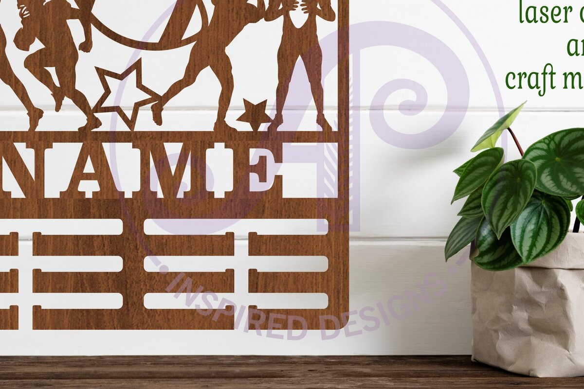 Intra απο ξύλο plywood 3mm-4mm πάχος Όνομα κατόχου ανδρικού μεταλλίου αμερικανικού ποδοσφαίρου Δίασταση 34x34 cm INTRAFABR-86622460