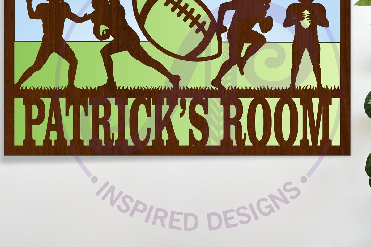 Σετ των 3 Intra απο ξύλο plywood 3mm-4mm πάχος Πινακίδα ονόματος σκηνής αμερικανικού ποδοσφαίρου Δίασταση 6x6 cm INTRAFABR-122032342