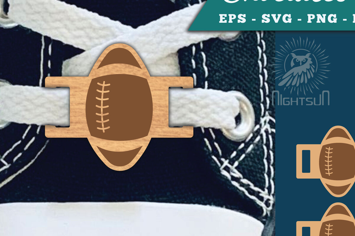 Σετ των 2 Intra απο ξύλο plywood 3mm-4mm πάχος Κορδόνια αμερικανικού ποδοσφαίρου Ετικέτες Δίασταση 15x15 cm INTRAFABR-112294624