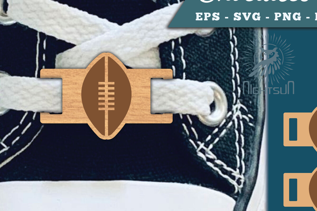 Σετ των 2 Intra απο ξύλο plywood 3mm-4mm πάχος Κορδόνια αμερικανικού ποδοσφαίρου Ετικέτες  Δίασταση 15x15 cm INTRAFABR-112189737