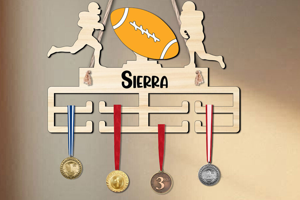 Σετ των 2 Intra απο ξύλο plywood 3mm-4mm πάχος Αμερικανικό ποδόσφαιρο Γυναίκα Ράγκμπι Sport Δίασταση 15x15 cm INTRAFABR-119905910