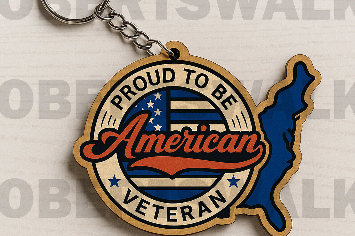 Σετ των 3 Intra απο ξύλο plywood 3mm-4mm πάχος Μπρελόκ American Veteran Cut  Δίασταση 6x6 cm INTRAFABR-122402764