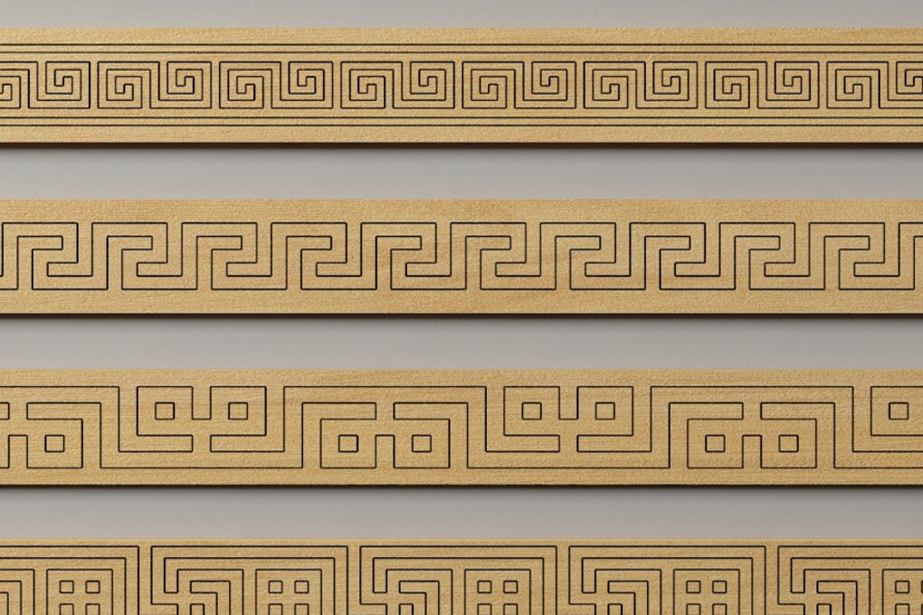 Intra απο ξύλο plywood 3mm-4mm πάχος Αρχαία Ελληνικά Σχέδια Συνόρων 037 Δίασταση 40x40 cm INTRAFABR-117654424