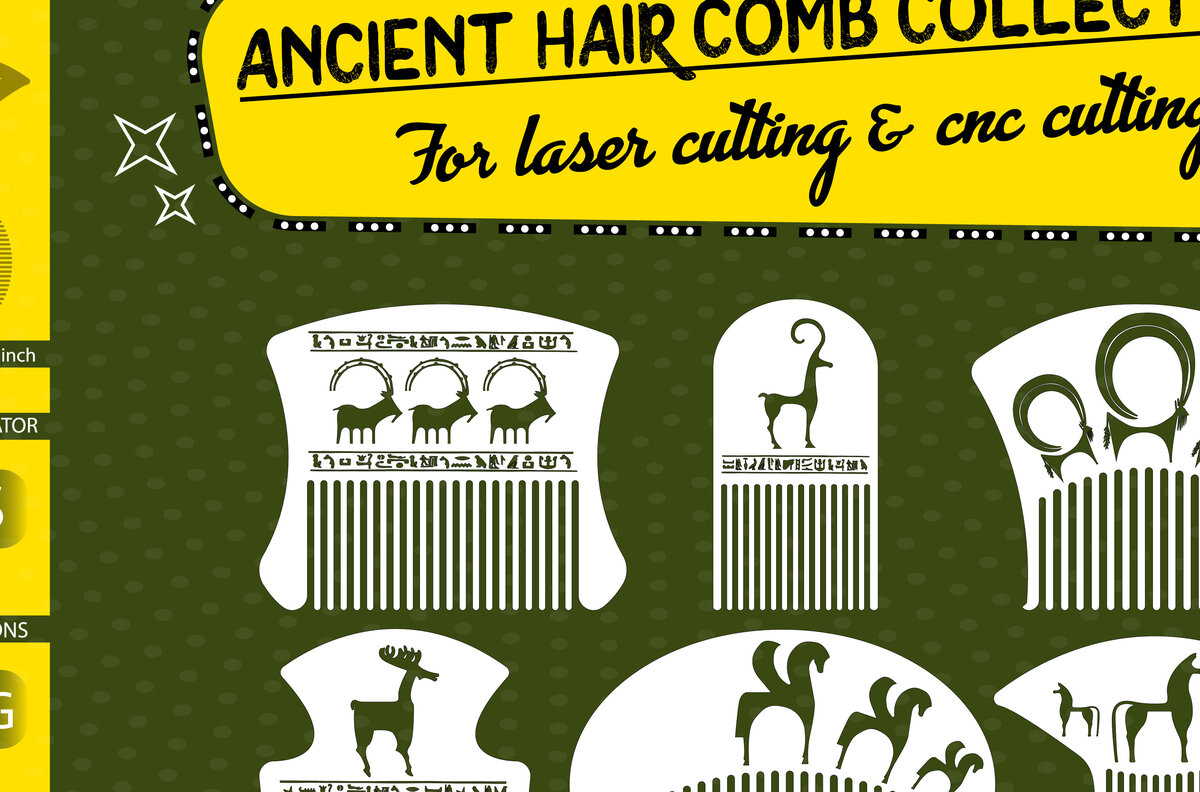 Intra απο ξύλο plywood 3mm-4mm πάχος Συλλογή αρχαίας χτένας μαλλιών Δίασταση 130x130 cm INTRAFABR-29581387