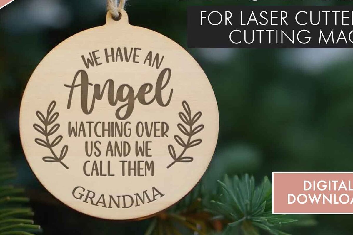 Σετ των 3 Intra απο ξύλο plywood 3mm-4mm πάχος Χριστουγεννιάτικο στολίδι αναμνηστικού αγγέλου - Δίασταση 8x8 cm INTRAFABR-110907469