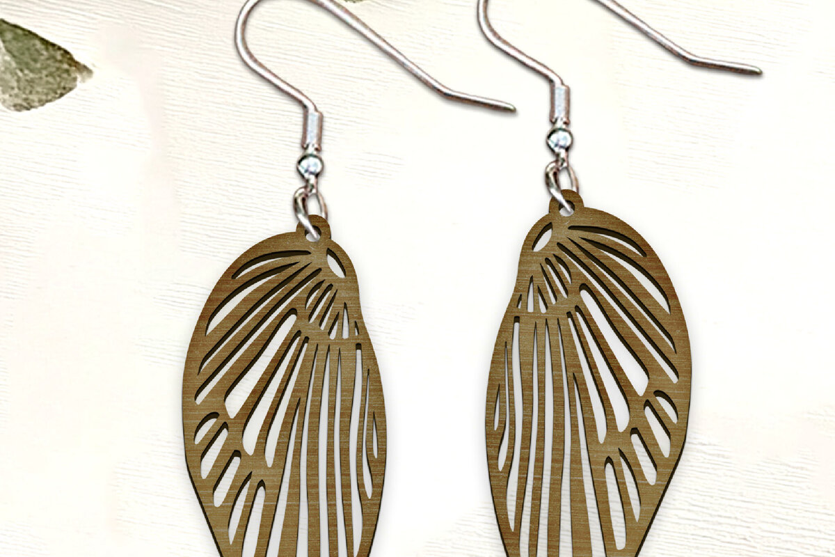 Σετ των 3 Intra απο ξύλο plywood 3mm-4mm πάχος Angel Wings Σκουλαρίκια Boho Cut . Δίασταση 4x4 cm INTRAFABR-123537339