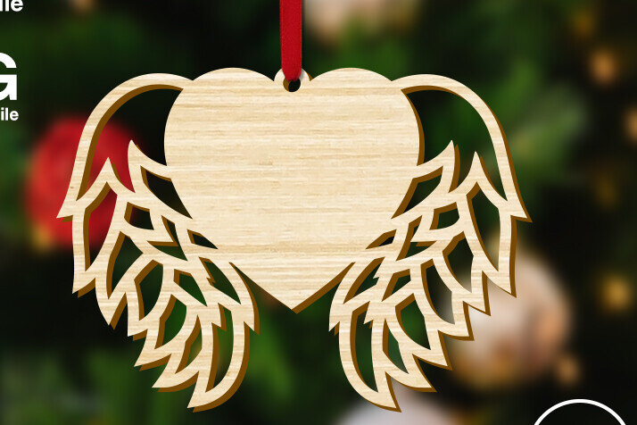 Σετ των 3 Intra απο ξύλο plywood 3mm-4mm πάχος Φτερούγες Αγγέλων Καταστροφή Χριστουγεννιάτικου Δέντρου Δίασταση 0x0 cm INTRAFABR-78157346