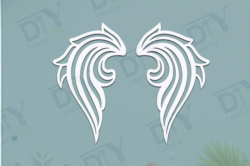 Intra απο ξύλο plywood 3mm-4mm πάχος Πρότυπο Angel Wings DIY #1 Δίασταση 40x40 cm INTRAFABR-125464524