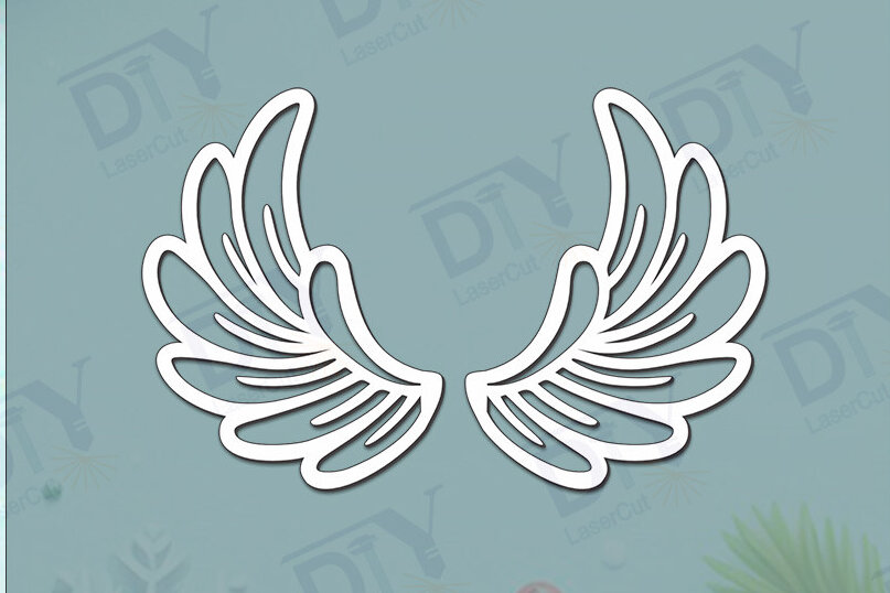 Intra απο ξύλο plywood 3mm-4mm πάχος Πρότυπο DIY Wings Angel Δίασταση 40x40 cm INTRAFABR-125426423