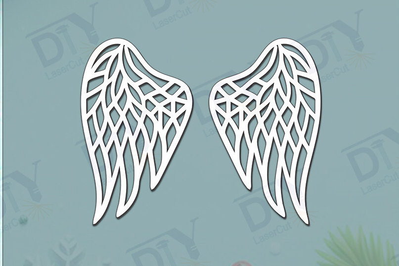 Intra απο ξύλο plywood 3mm-4mm πάχος Πρότυπο Angel Wings DIY #5 Δίασταση 40x40 cm INTRAFABR-125465202