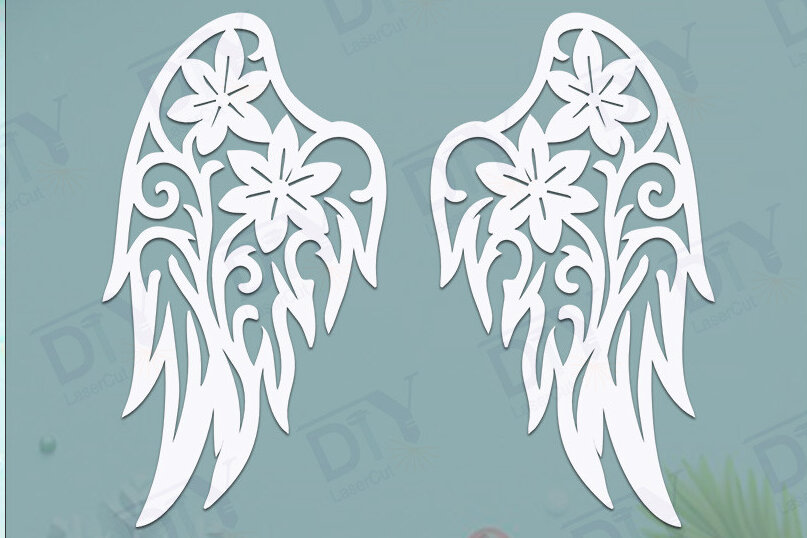 Intra απο ξύλο plywood 3mm-4mm πάχος Πρότυπο DIY Wings Angel Δίασταση 40x40 cm INTRAFABR-125463989