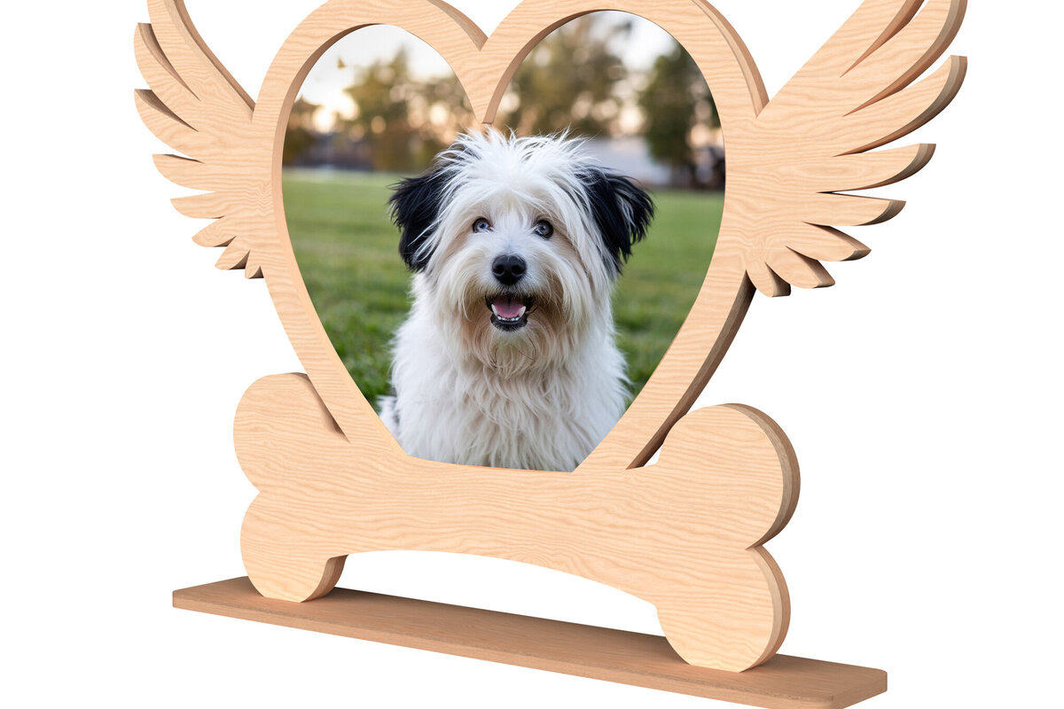 Intra απο ξύλο plywood 3mm-4mm πάχος Κορνίζα φωτογραφιών για κατοικίδια Angel Wings Δίασταση 20x30 cm INTRAFABR-110382274