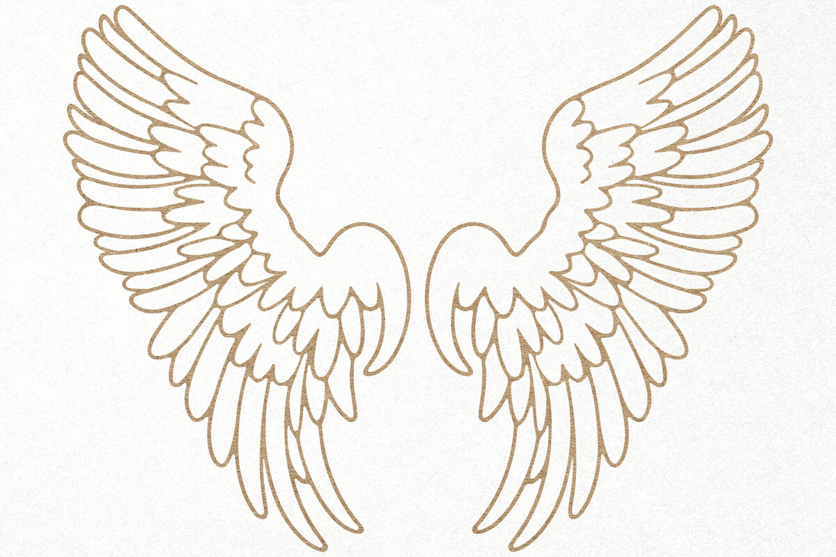 Σετ των 3 Intra απο ξύλο plywood 3mm-4mm πάχος κοπής χαρτιού με λέιζερ Angel Wings Δίασταση 7x7 cm INTRAFABR-115250703