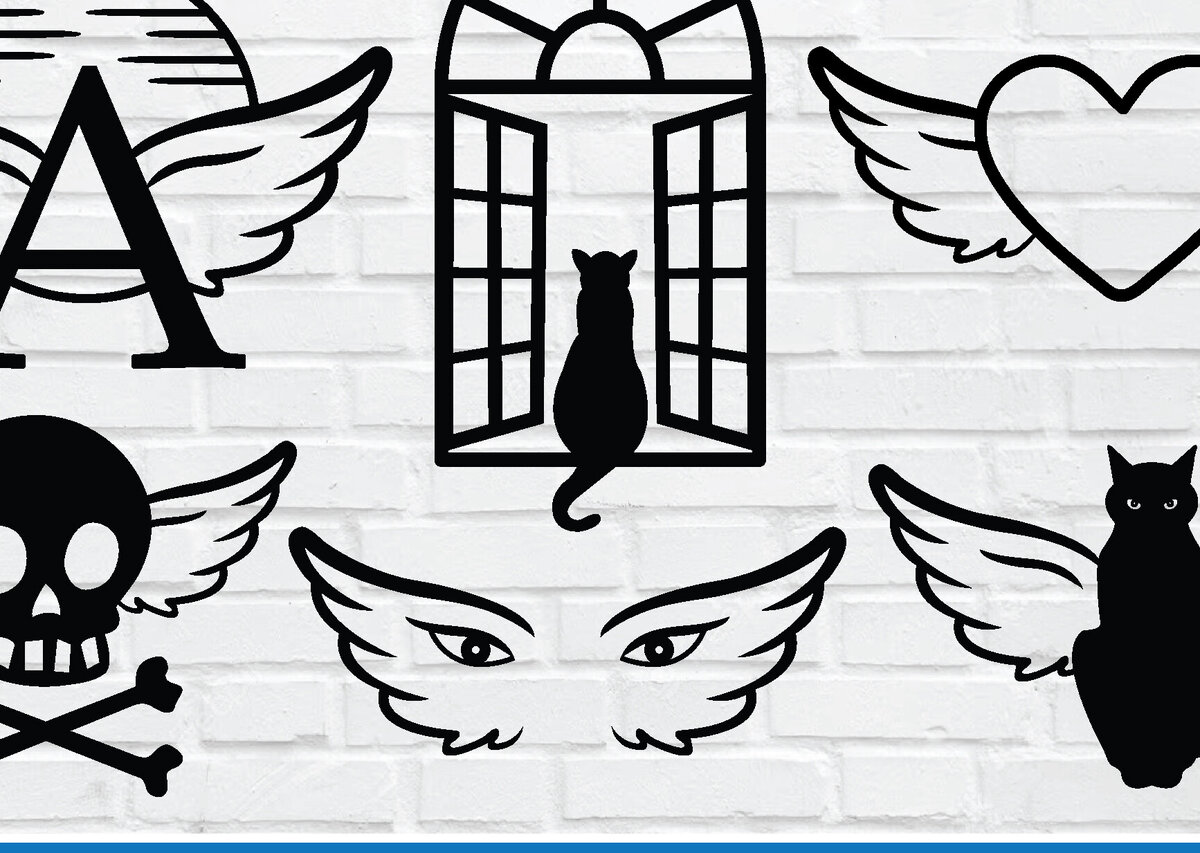 Intra απο ξύλο plywood 3mm-4mm πάχος κοπής με λέιζερ τοίχου Angel Wings Δίασταση 40x40 cm INTRAFABR-77149844