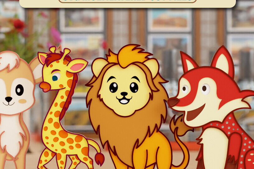 Intra απο ξύλο plywood 3mm-4mm πάχος Animal 3d Crafting BNDLE CNG Cut Δίασταση 20x30 cm INTRAFABR-100605136